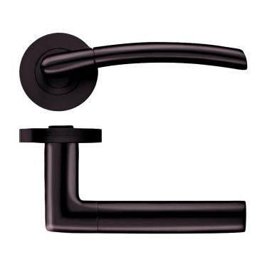 Zoo Stanza Designer Olympus Rose Door Lever Handles In Etna Bronze ZPZ140-ETB