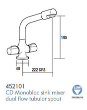 Load image into Gallery viewer, Francis Pegler - Arbon - Kitchen Sink Mixer Tap Chrome Dual Lever 922021
