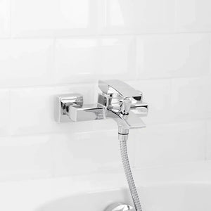 Cooke & Lewis - Chrome Single Lever Bath Shower Mixer (Hose & Shower Head Included ) - Cooke & Lewis Collection