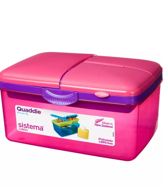 Sistema Large Pink Quaddie Lunch Box 2 LTR