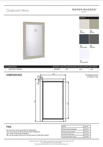 Roper Rhodes Cloakroom Mirror Hampton - HAM420M.PW Vanity Unit Mirror