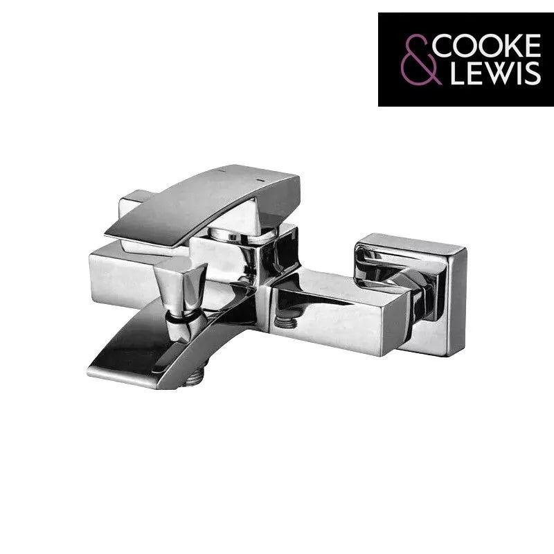 Cooke & Lewis - Chrome Single Lever Bath Shower Mixer (Hose & Shower Head Included ) - Cooke & Lewis Collection