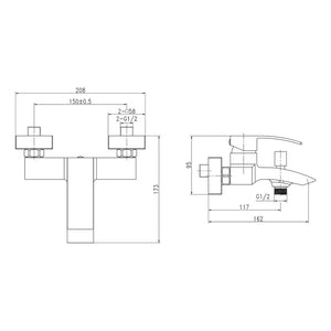 Cooke & Lewis - Chrome Single Lever Bath Shower Mixer (Hose & Shower Head Included ) - Cooke & Lewis Collection