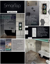 Load image into Gallery viewer, SmarTap Smart Shower System With Black Dual Controller &amp; Shower Slider Rail Kit
