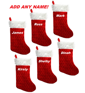 PERSONALISED LUXURY VELVET STOCKING ADD ANY NAME