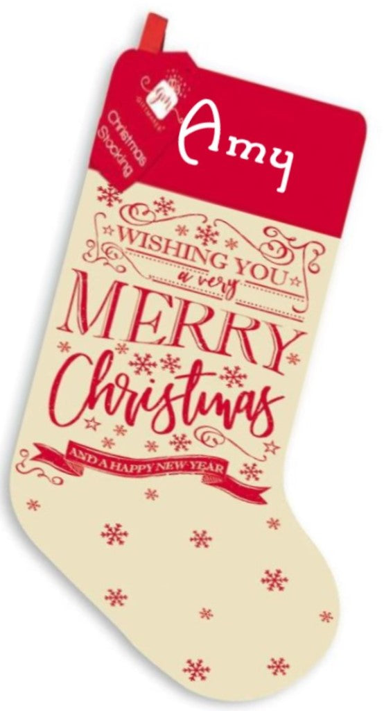 Personalised Deluxe Christmas Stocking Add any name