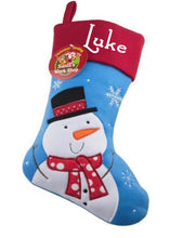 Load image into Gallery viewer, Personalised Deluxe Plush Snowman Stocking Add any name
