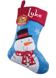 Personalised Deluxe Plush Snowman Stocking Add any name