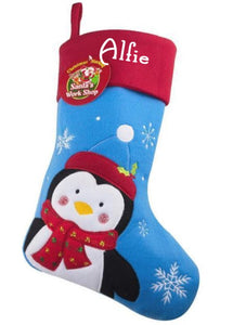 Personalised Deluxe Plush Penguins Stocking Add any name