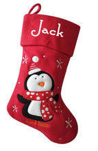 Load image into Gallery viewer, DELUXE PLUSH RED CUTE PENGUIN STOCKING VERY HIGH QUALITY
