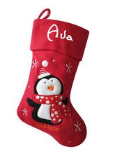 Load image into Gallery viewer, DELUXE PLUSH RED CUTE PENGUIN STOCKING VERY HIGH QUALITY
