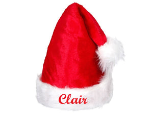 PERSONALISED SOFT PLUSH CHRISTMAS HAT WITH ANY NAME