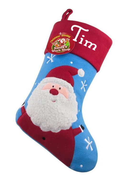 Personalised Luxury Deluxe plush Christmas Stocking ADD ANY NAME