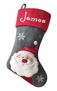 Personalised Deluxe Plush Santa Stocking add any name