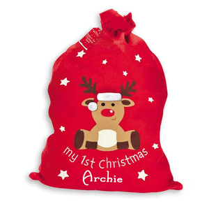 Personalised lovely My First Christmas sack with any Name